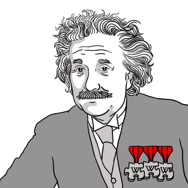 Einstein z medalem Wikipedii